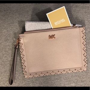 new Michael Kors blush pink wristlet
